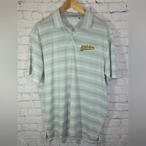 Columbia Men's Gray Striped Polo Shirt